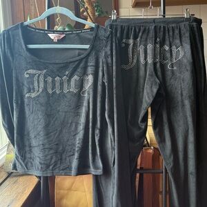 Juicy Couture Black Velour Tracksuit